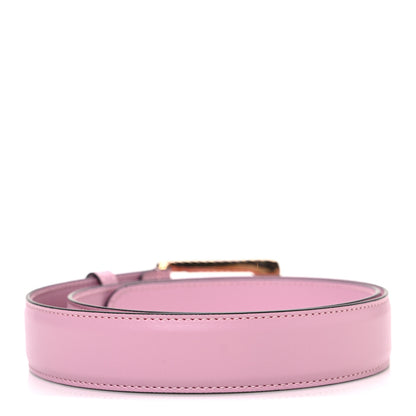 Gucci Plutone Calfskin Enamel Crystal Square G Snake 30mm Belt 80 32 Sugar Pink 2 of 6