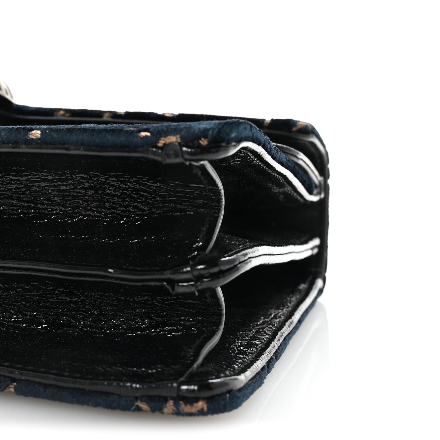 Gucci Velvet Skipper GG Monogram Small Dionysus Shoulder Bag Blue Beige Black 10 of 10