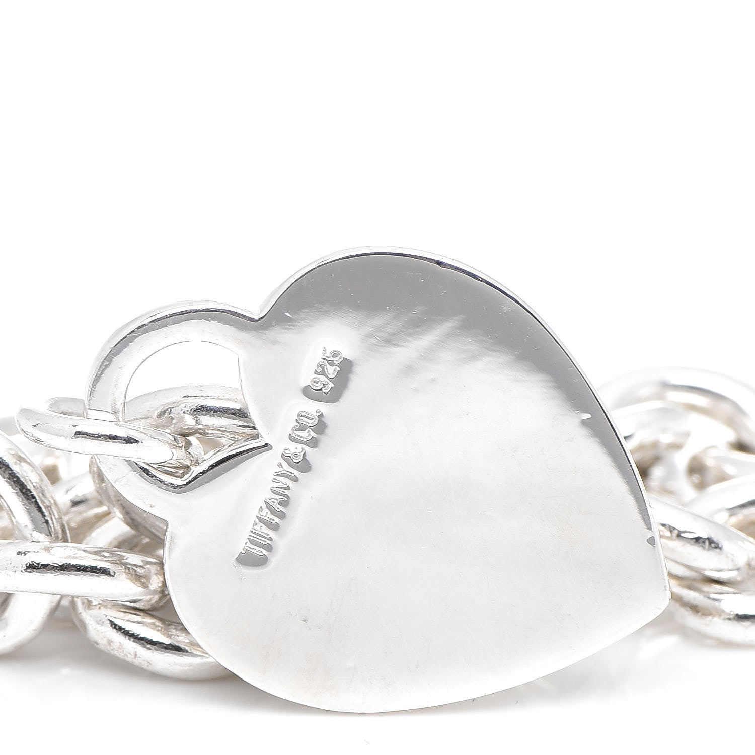 Tiffany Sterling Silver Heart Tag Charm Bracelet 4 of 5