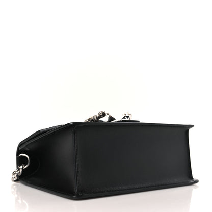 Jimmy Choo Grainy Calfskin Crystal Embellished Madeline Crossbody Bag Black 4 of 8