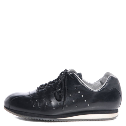 Chanel Leather Perforated Sneakers Black 37.5 1 of 5