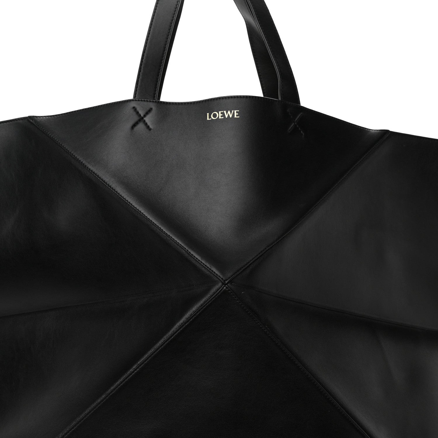 Loewe Shiny Calfskin XXL Puzzle Fold Tote Black 7 of 14