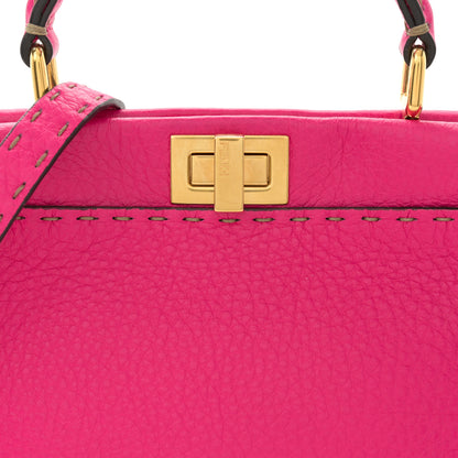 Fendi Cuoio Romano Selleria Mini Peekaboo Iconic Satchel Fuxia 8 of 12