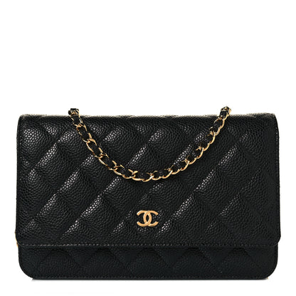 Chanel Caviar Quilted Wallet On Chain WOC Black 1 of 11