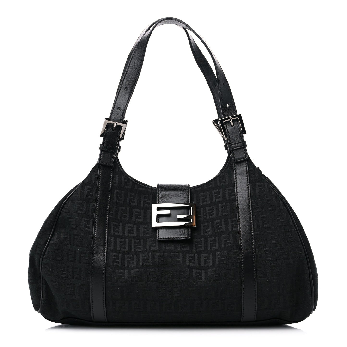 Zucchino Vitello Shoulder Bag Black