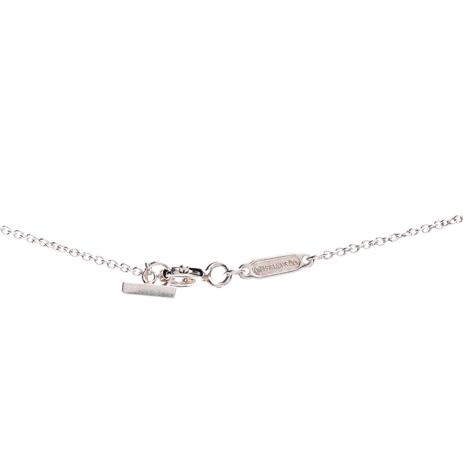 Tiffany Sterling Silver Small T Smile Pendant Necklace 3 of 3