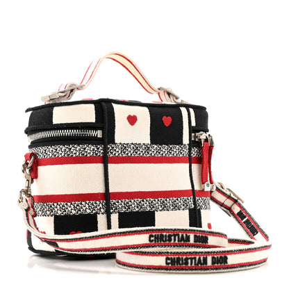 Christian Dior Canvas D-Chess Embroidered Dioramour Diortravel Vanity Case Red 3 of 13