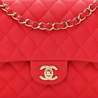Chanel Caviar Quilted Medium Double Flap Red 8 of 12