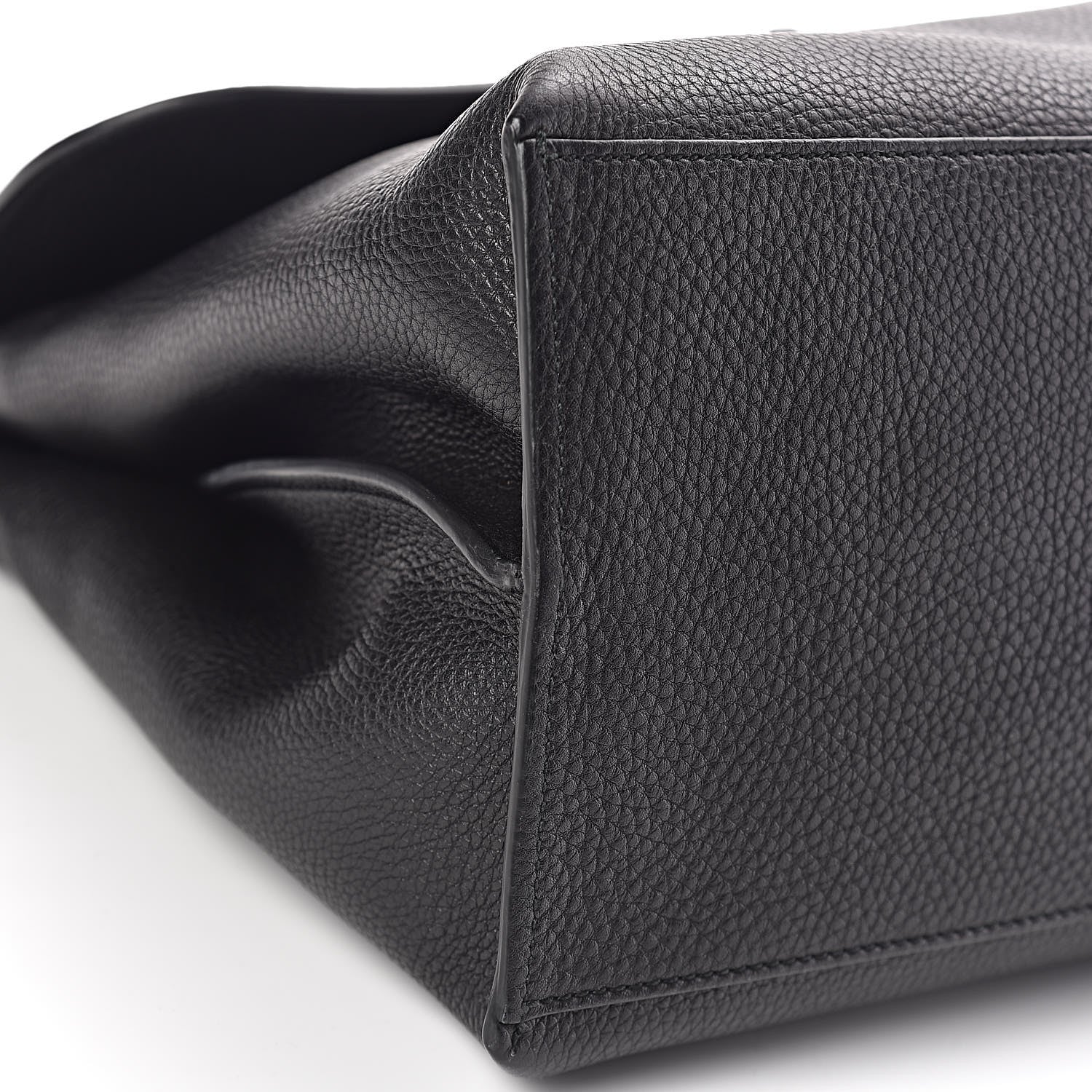 Gucci Pebbled Calfskin Large Bamboo Daily Top Handle Bag Black 8 of 10