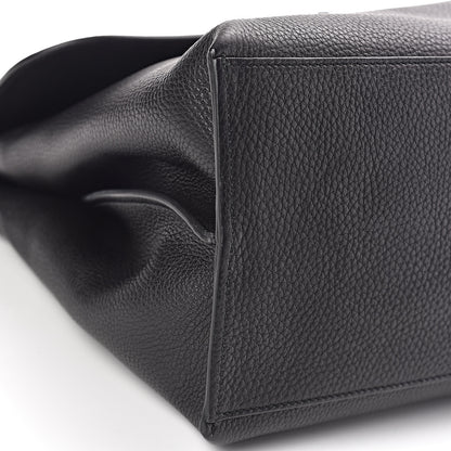Gucci Pebbled Calfskin Large Bamboo Daily Top Handle Bag Black 8 of 10