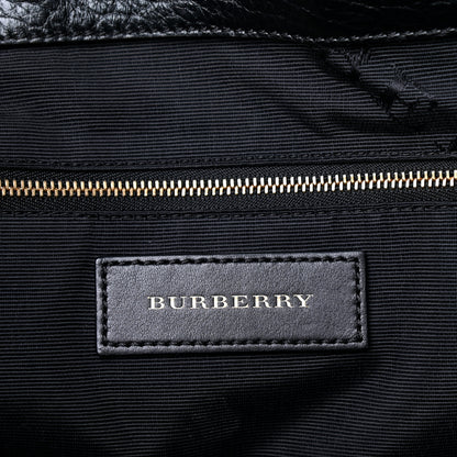 Burberry Heritage Grain Check Embossed Medium Dewsbury Tote Black 6 of 9