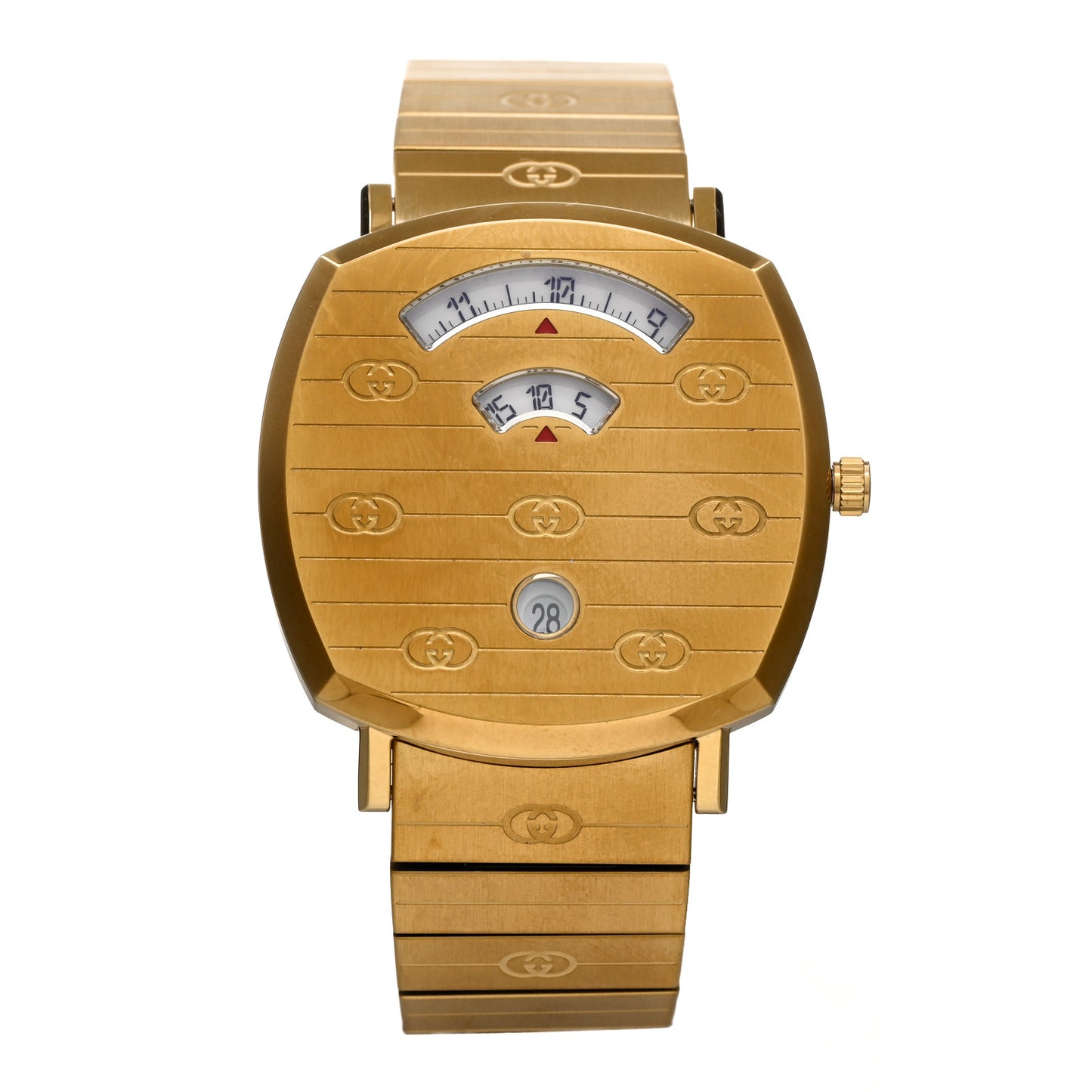 Stainless Steel 38mm Grip Quartz Watch Gold