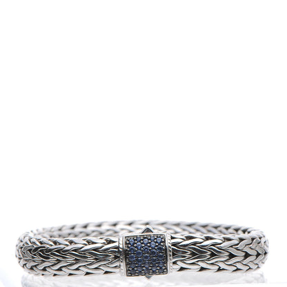 John Hardy Sterling Silver Blue Sapphire Classic Chain Bracelet L 1 of 5