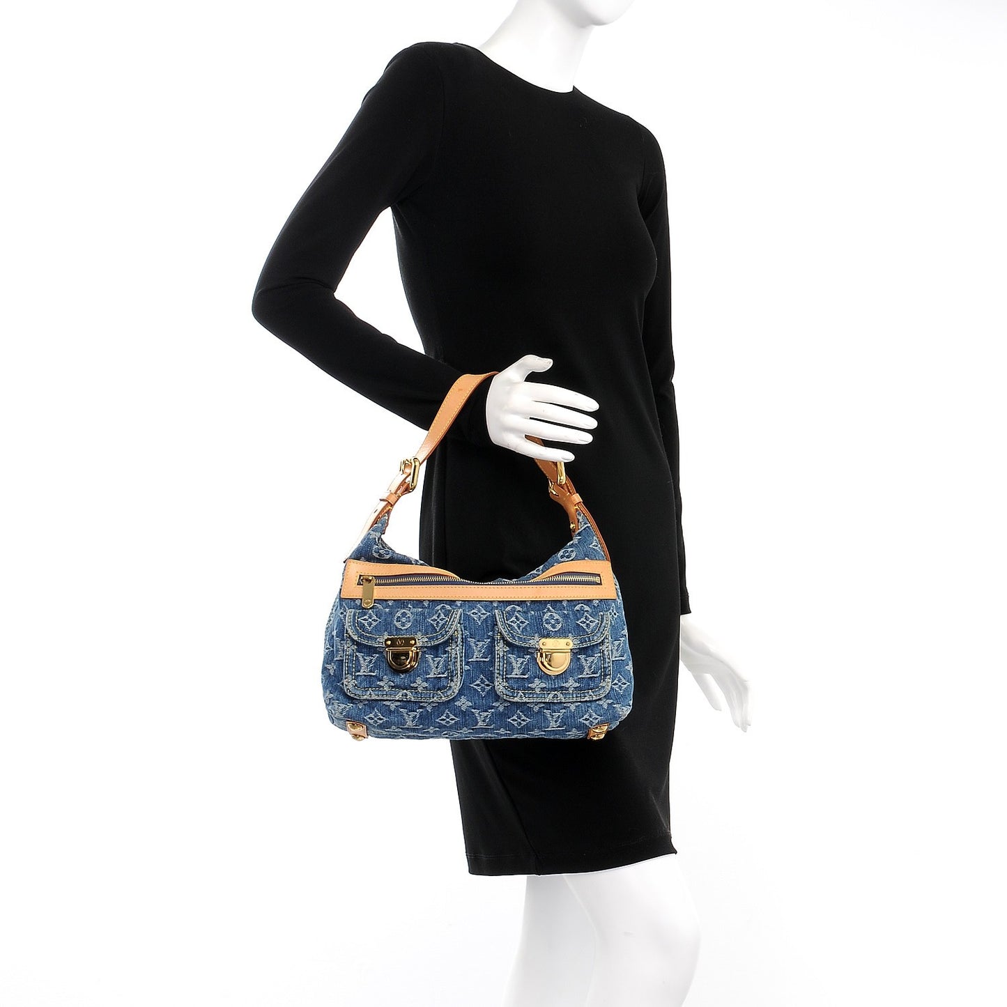 Monogram Denim Baggy PM Blue
