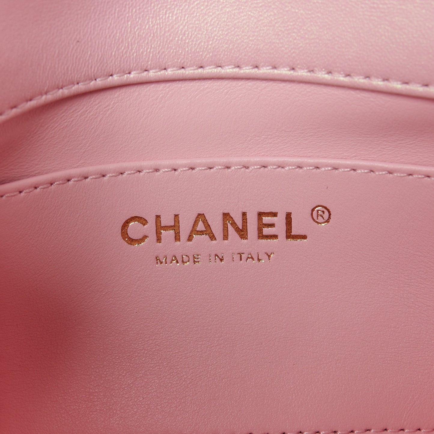 Pearly Lambskin Pearl Quilted Mini Flap Pink
