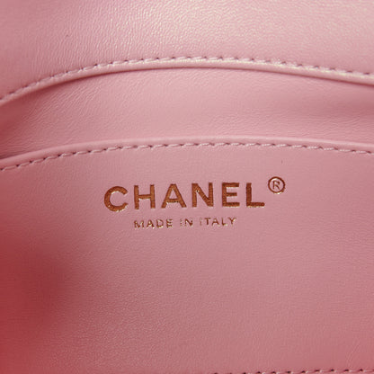 Chanel Pearly Lambskin Pearl Quilted Mini Flap Pink 7 of 12