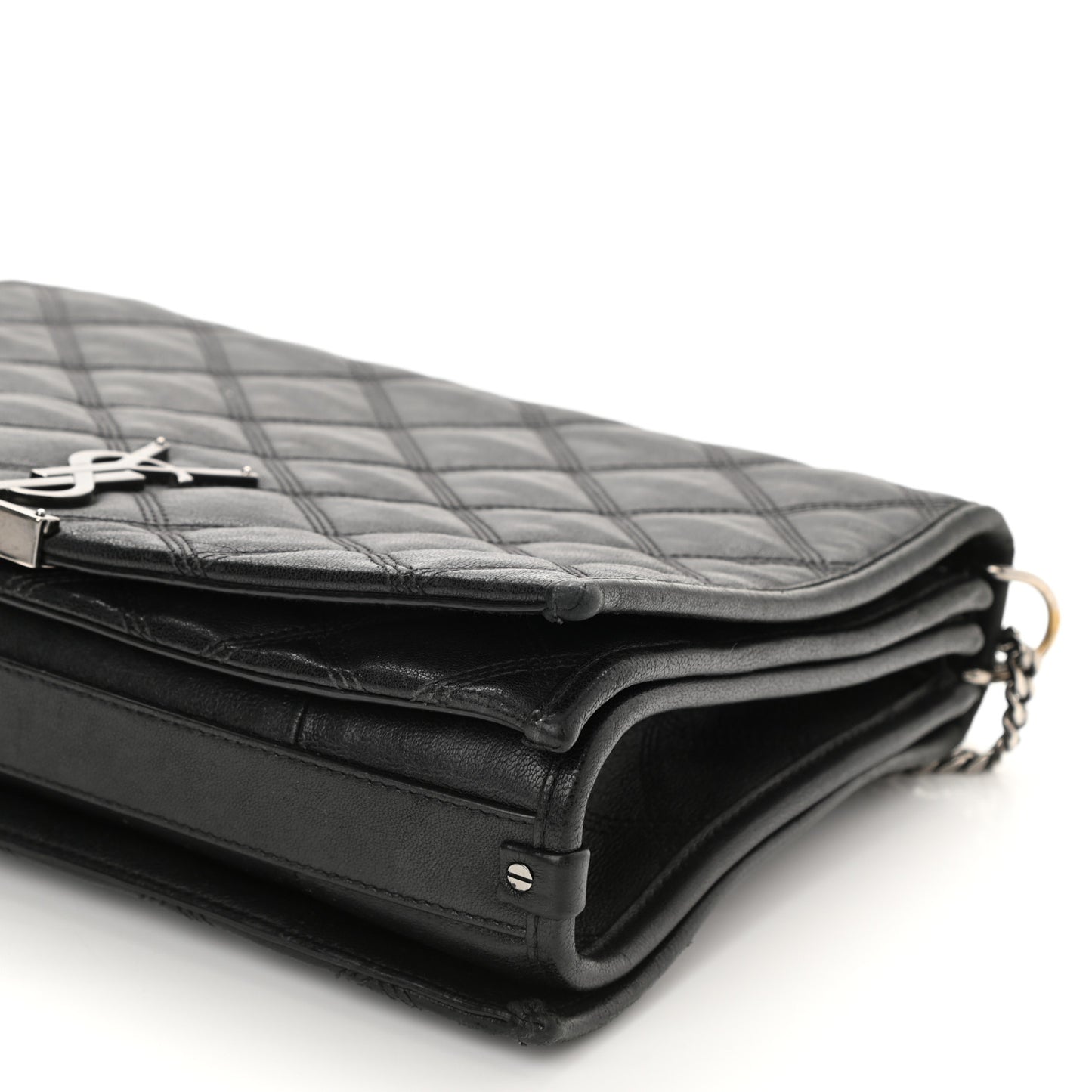 Lambskin Quilted Small Becky Chain Bag Black