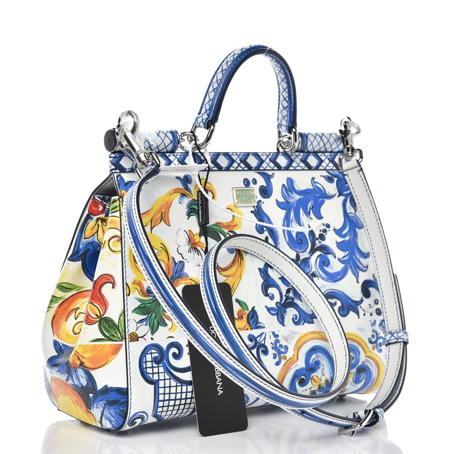 Dolce & Gabbana Dauphine Majolica Print Medium Miss Sicily Satchel Multicolor 3 of 8