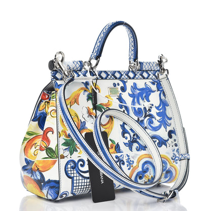 Dolce & Gabbana Dauphine Majolica Print Medium Miss Sicily Satchel Multicolor 3 of 8
