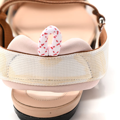 Fendi Technical Mesh FF Colibri Slingback Ballerina Flats 37.5 Tobacco Moro Camelia Beige Caramello 8 of 11
