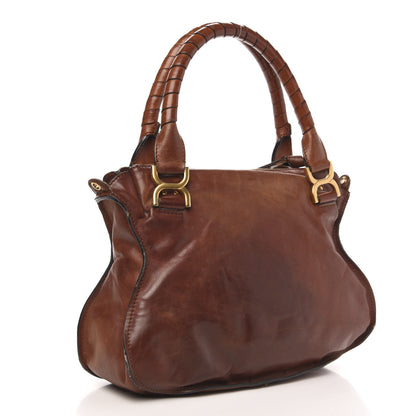 Chloe Calfskin Medium Marcie Satchel Mahogany 3 of 17