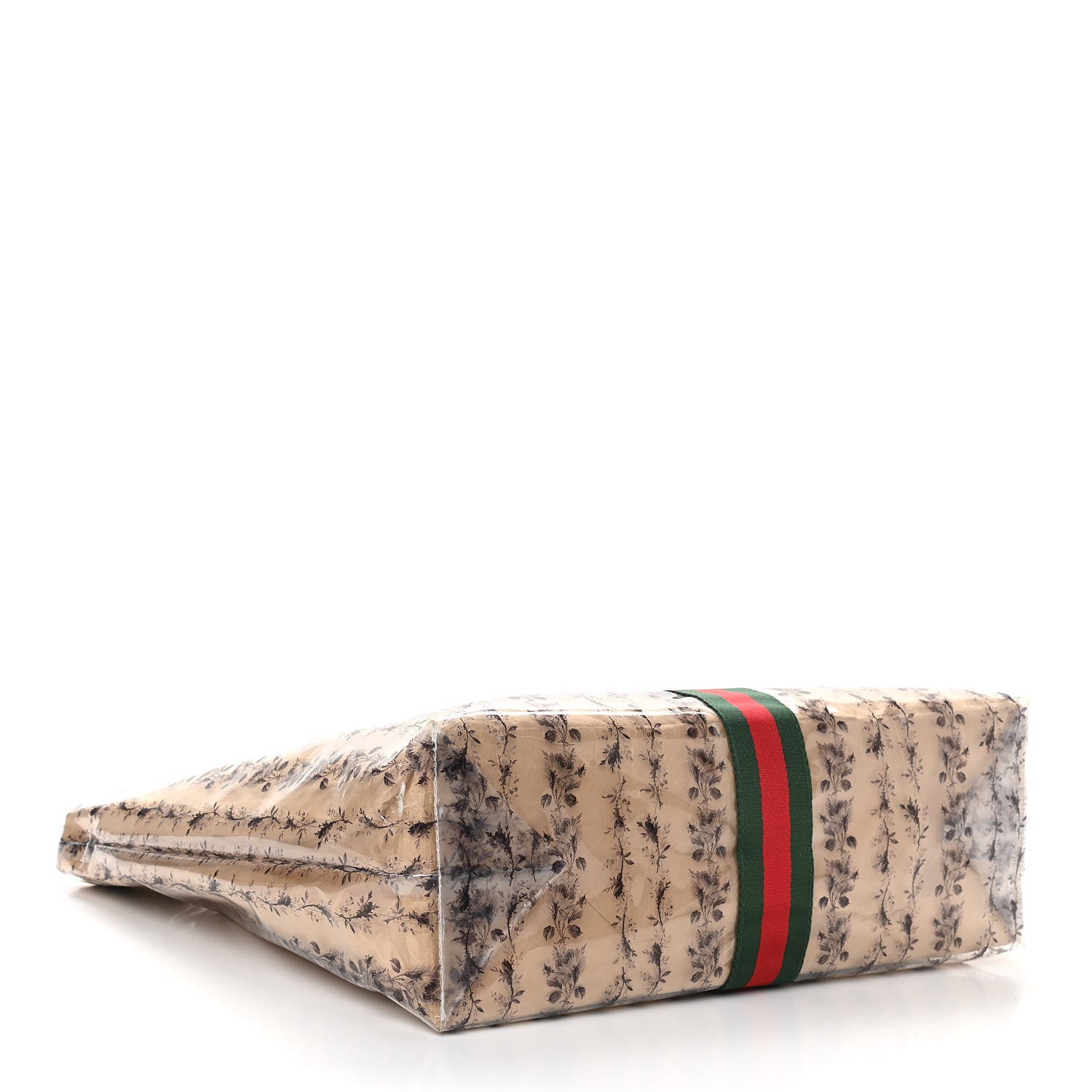 Gucci X COME DE GARCONS Plastic Web Floral Paper Shopper Tote 4 of 11