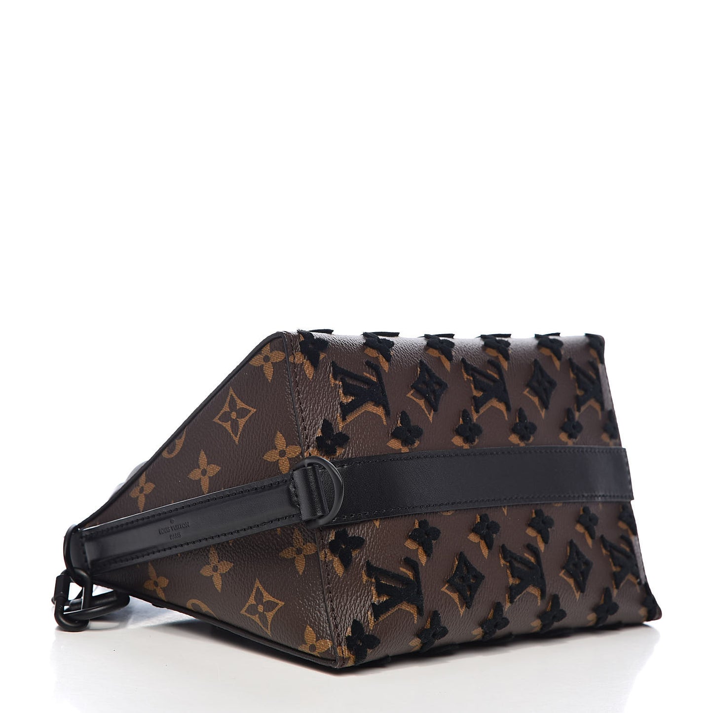 Monogram Tuffetage Triangle Messenger Black