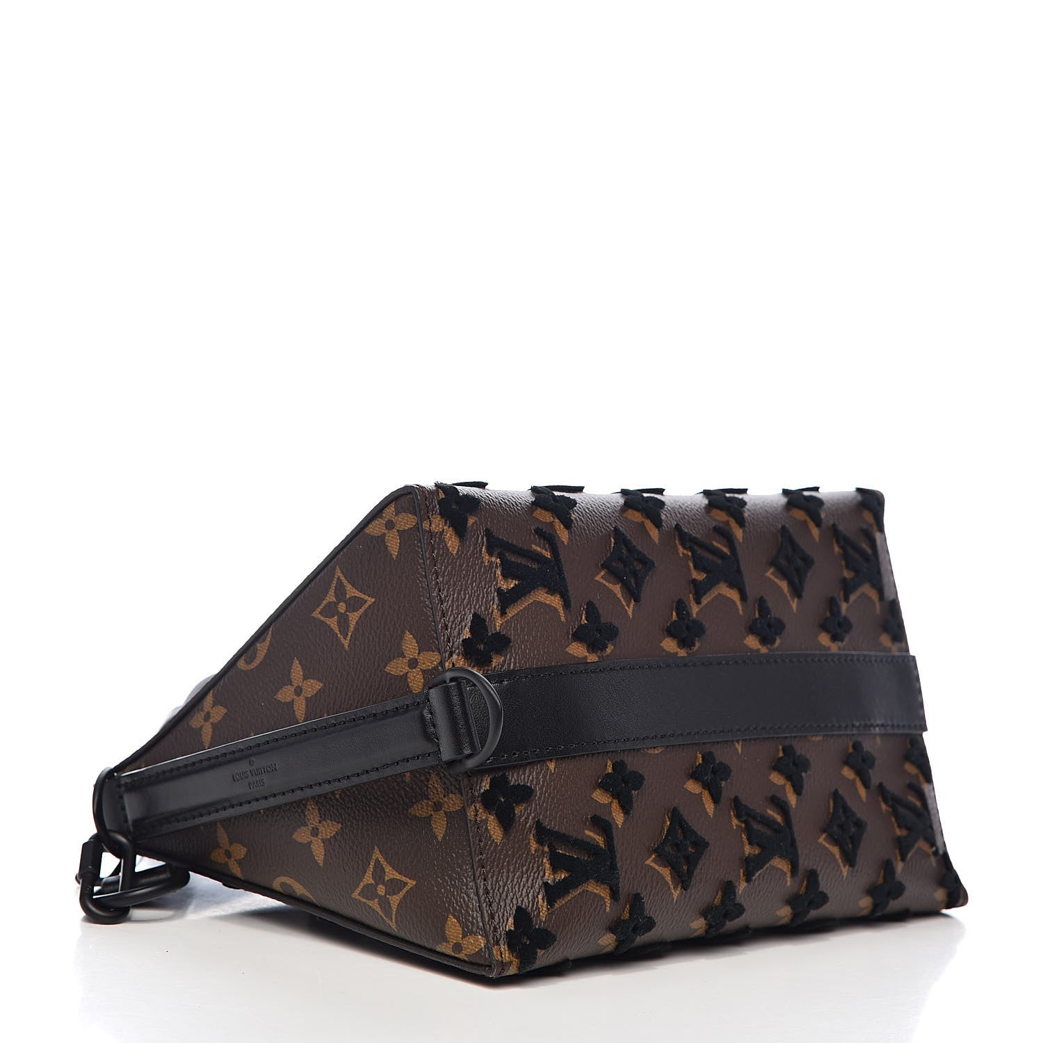 Louis Vuitton Monogram Tuffetage Triangle Messenger Black 5 of 12