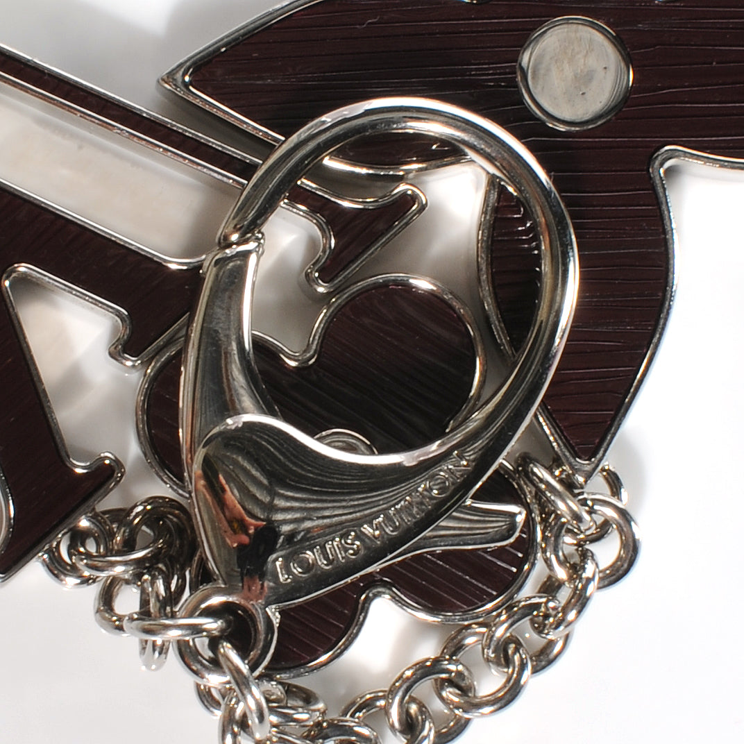 Louis Vuitton Fleur d Epi Bag Charm Holder Moka 4 of 4