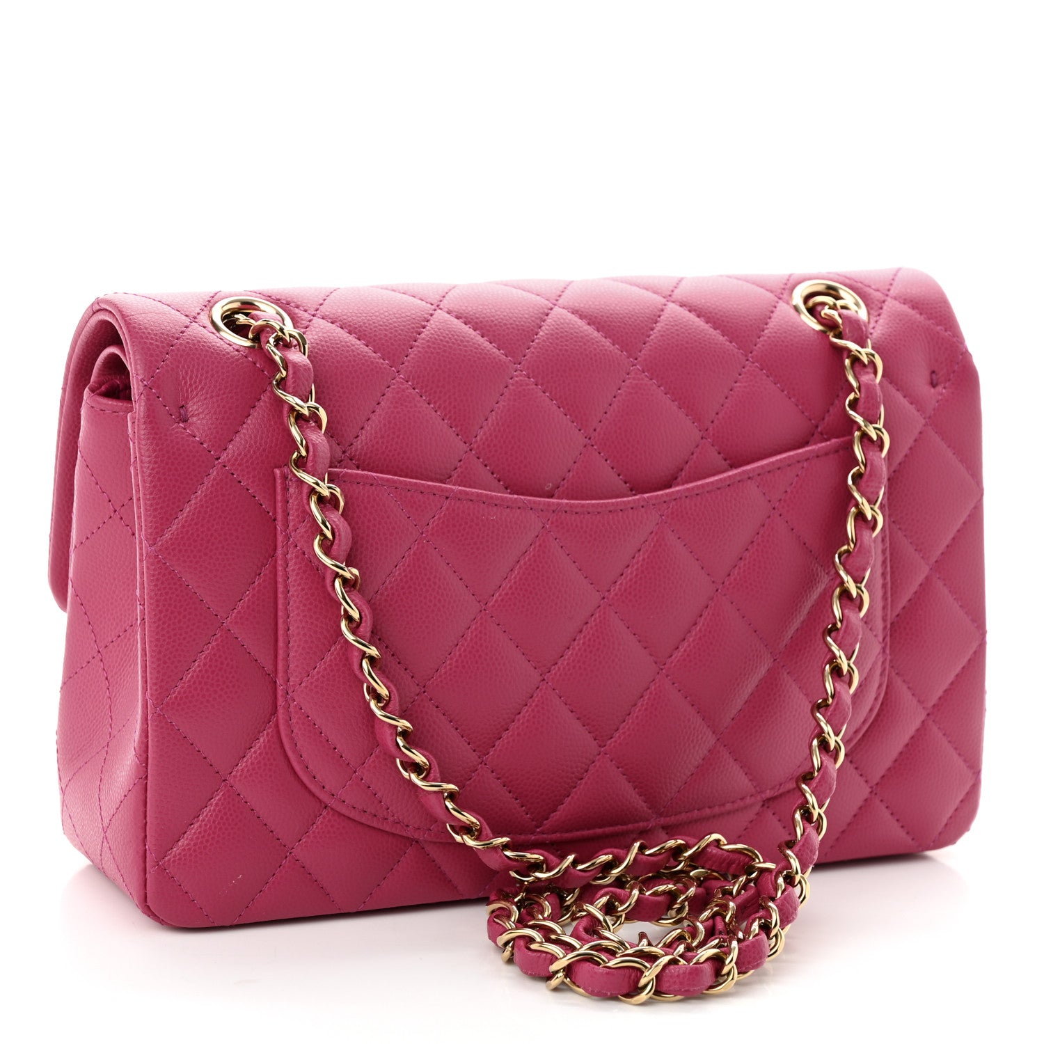 Chanel Caviar Quilted Small Double Flap Dark Pink 3 of 10