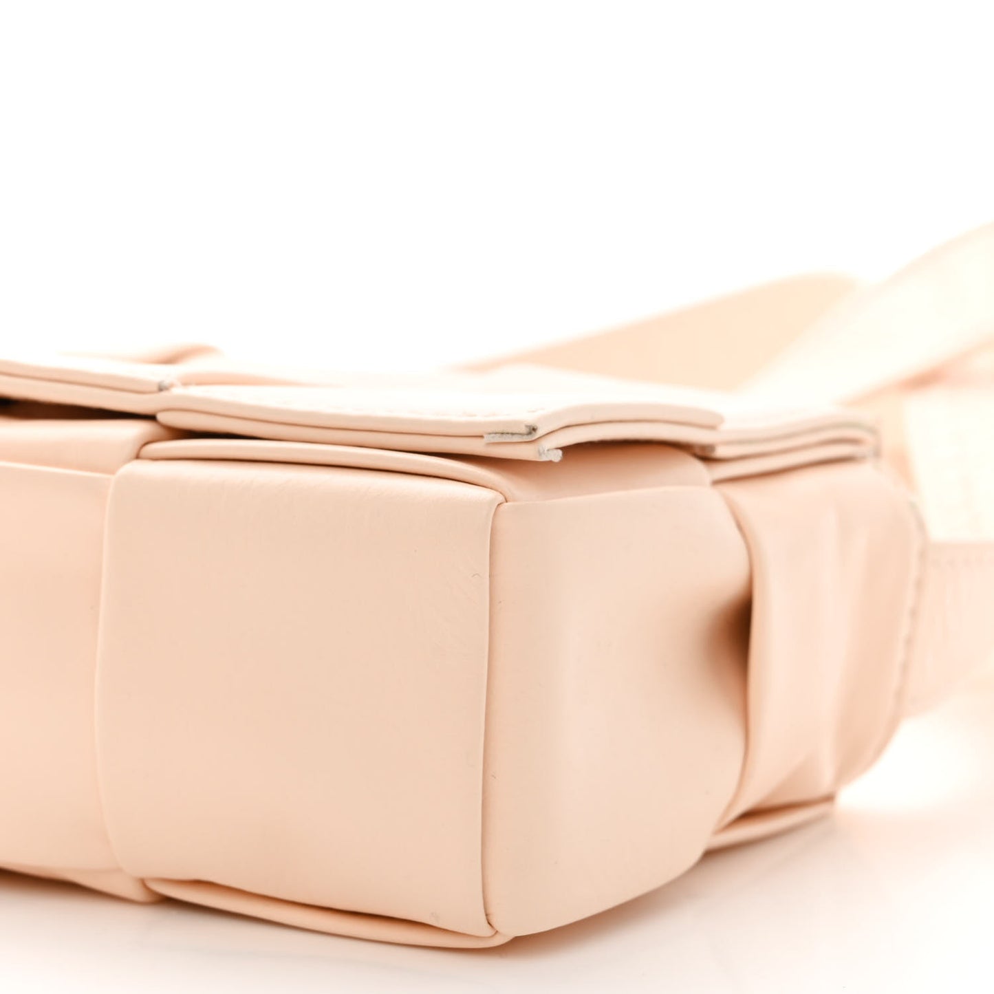 Lambskin Maxi Intrecciato Extra Mini Cassette Crossbody Bag Melon Washed