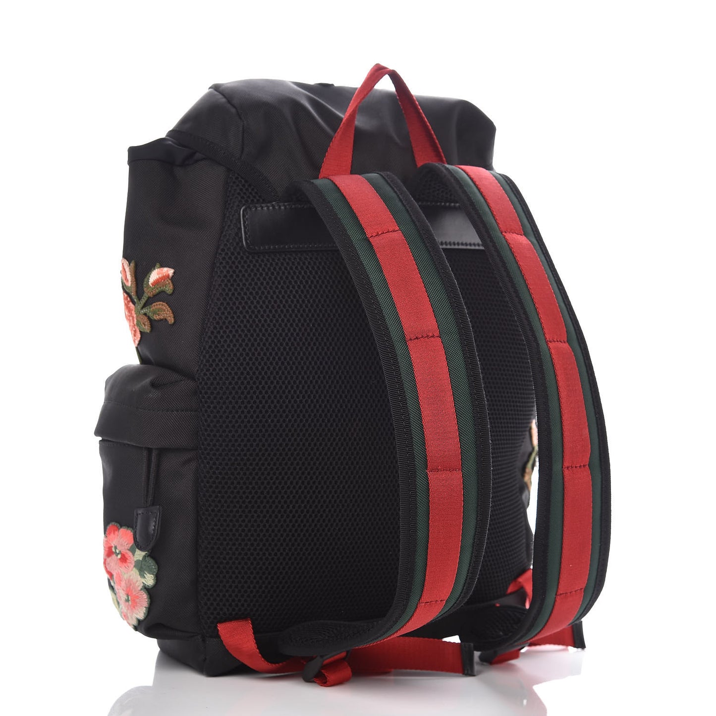 Techno Canvas Web L'Aveugle Par Amour Embroidered Double Buckle Backpack Black