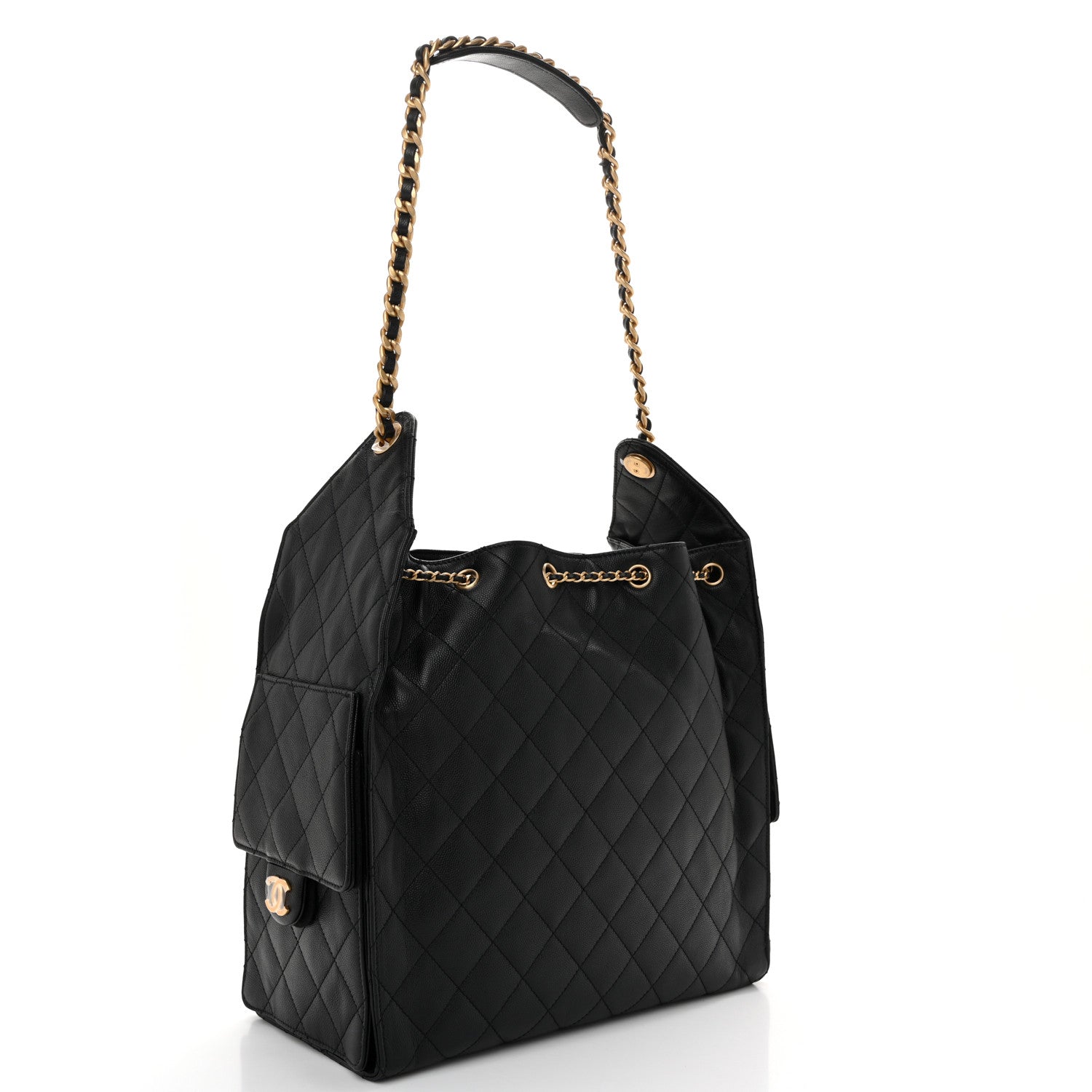 Chanel Caviar Quilted Medium Chanel 25 Handbag Black 6 of 16