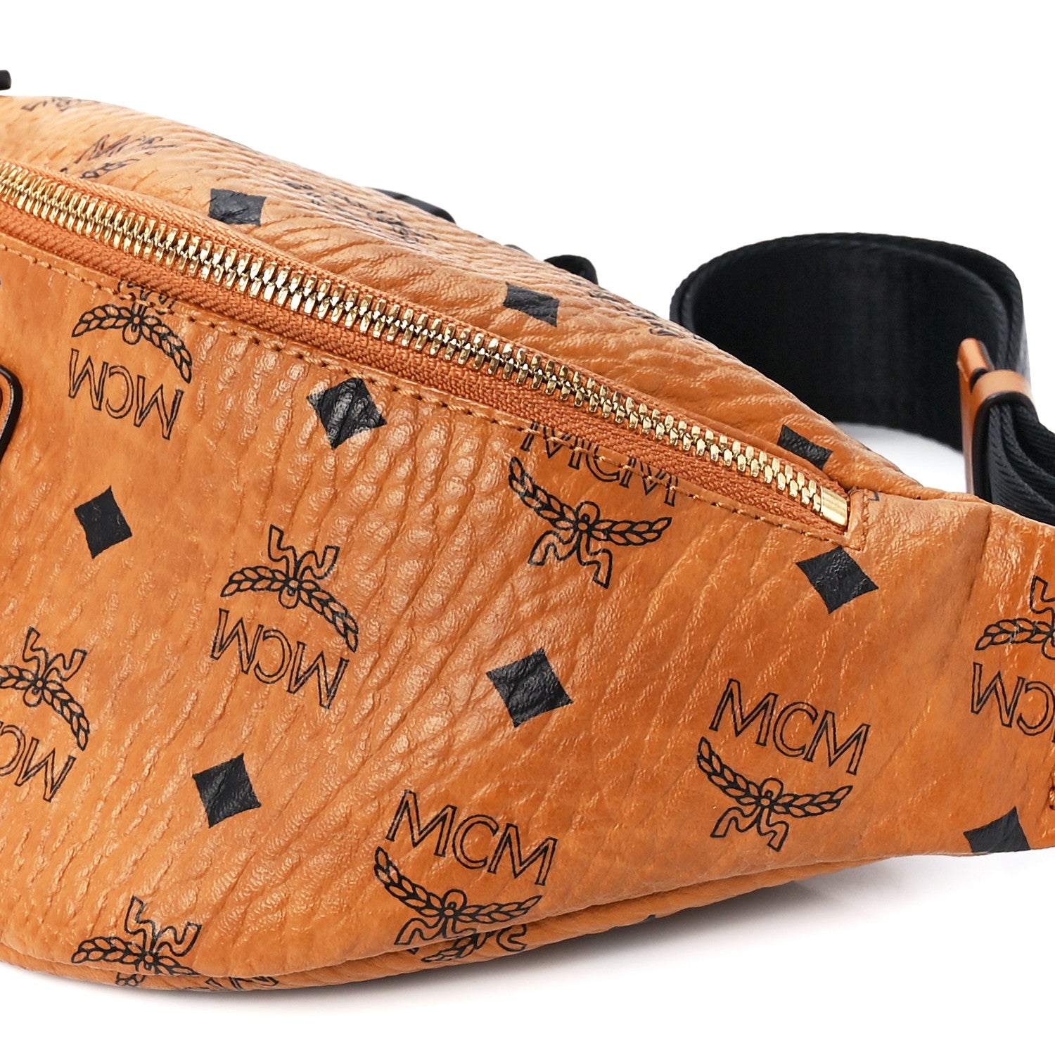 MCM Visetos Medium Fusten Belt Bag Cognac 11 of 11