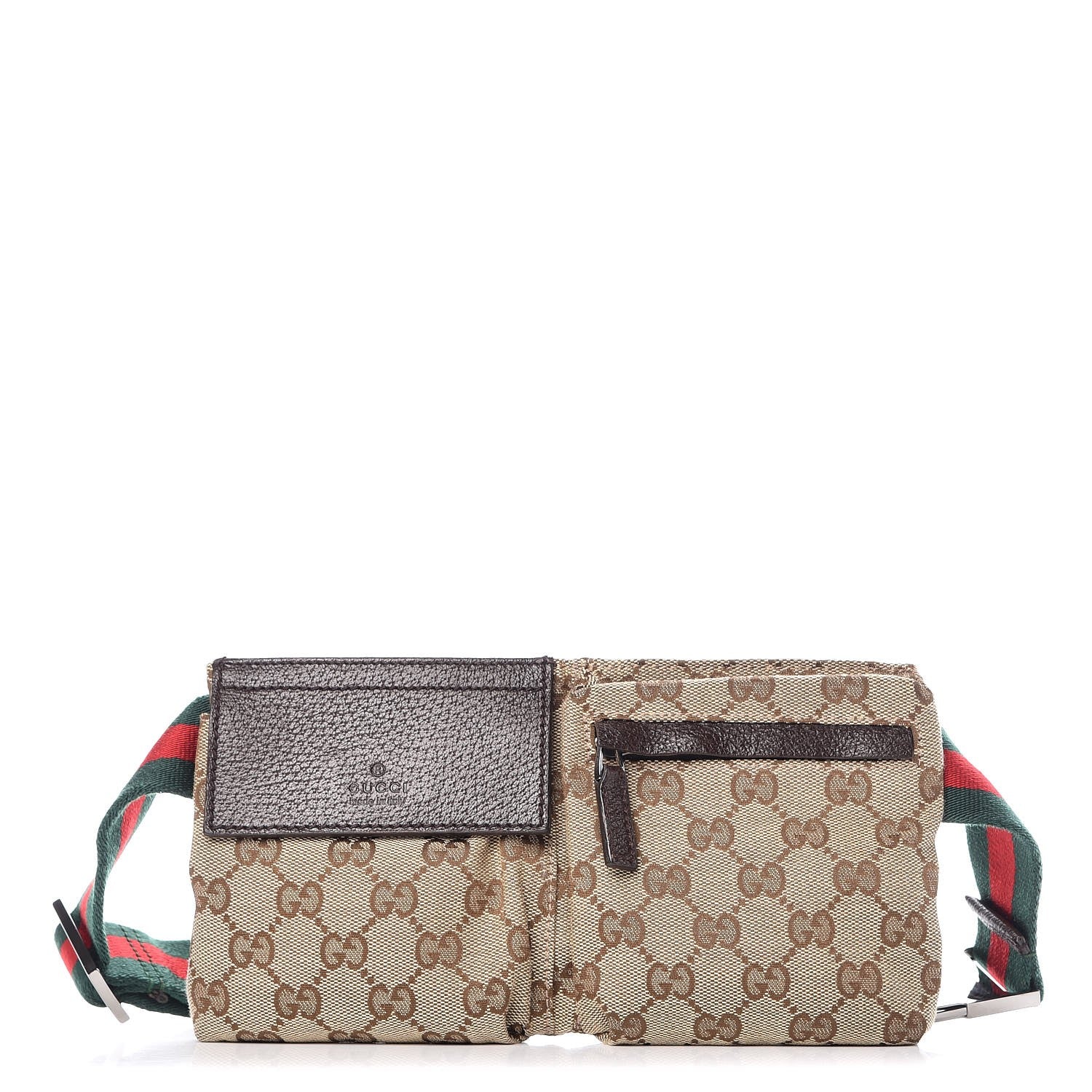 Gucci Monogram Web Belt Bag Dark Brown 1 of 8