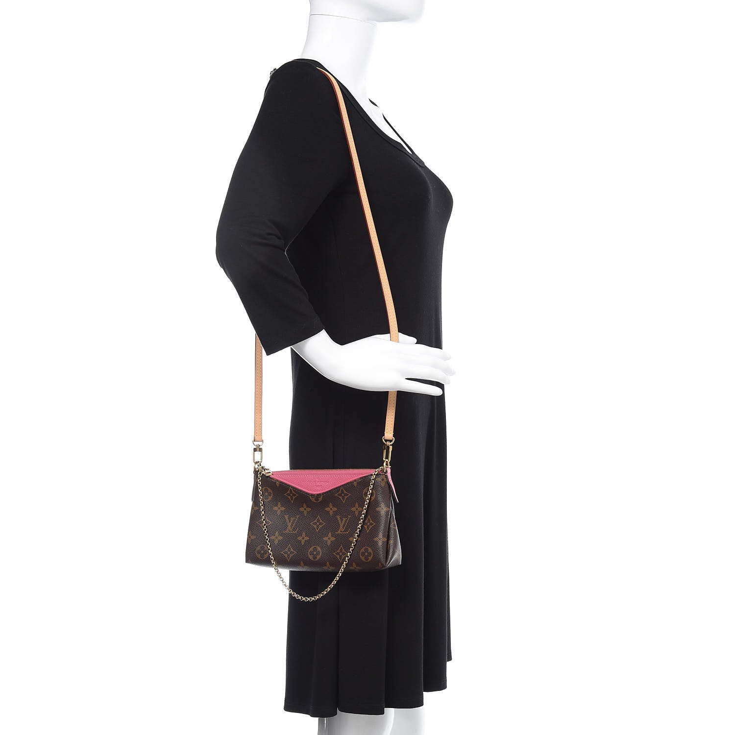 Louis Vuitton Monogram Pallas Clutch Rose Fizzy 2 of 11