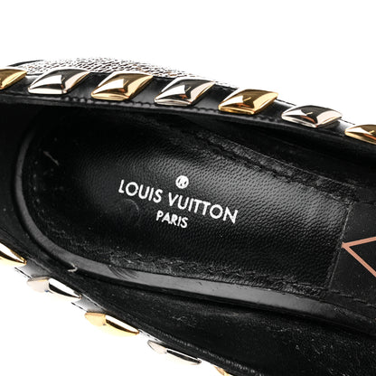 Louis Vuitton Calfskin Monogram Eldorado Pumps 36 Cacao 7 of 7