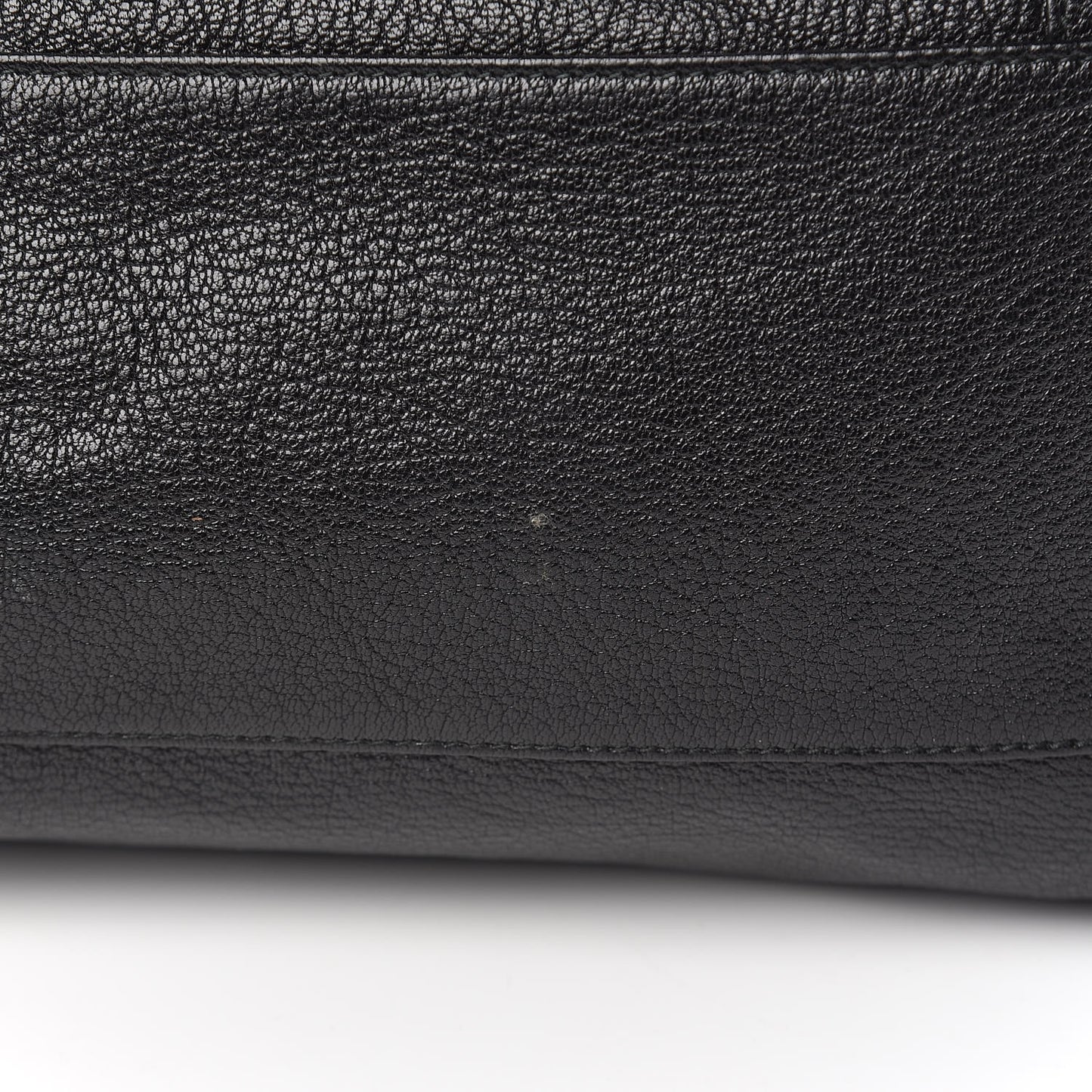 Chevre Silver Metallic Edge Hardware Velo Black