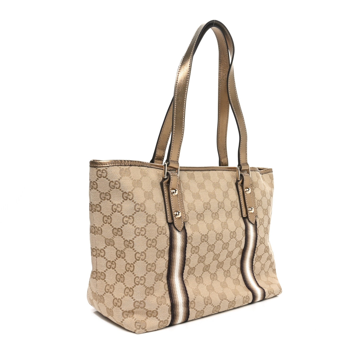 Gucci Monogram Medium Jolicoeur Tote Metallic 3 of 10