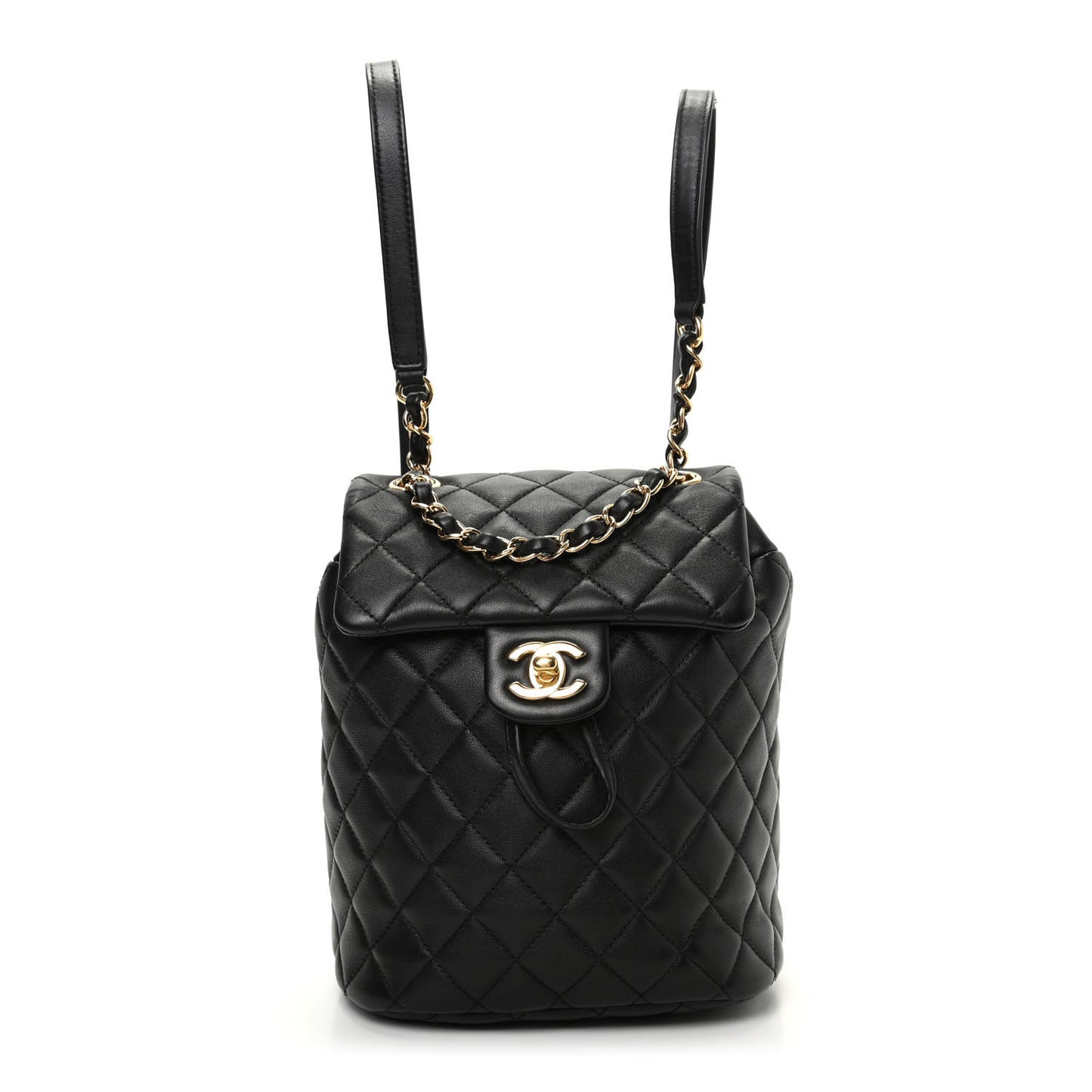 Calfskin Quilted Mini Urban Spirit Backpack Black