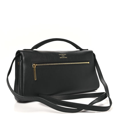 Balenciaga Smooth Calfskin Small Bel Air Clutch On Strap Black 3 of 9