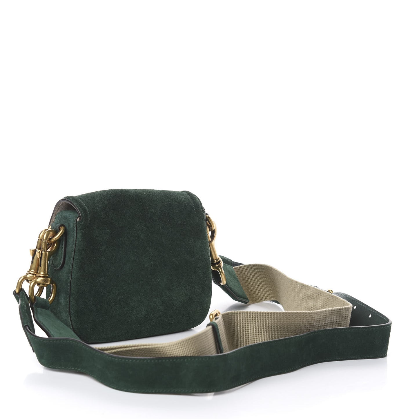 Suede Small Lady Shoulder Bag Green