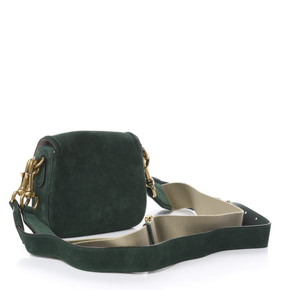 Gucci Suede Small Lady Shoulder Bag Green 2 of 8