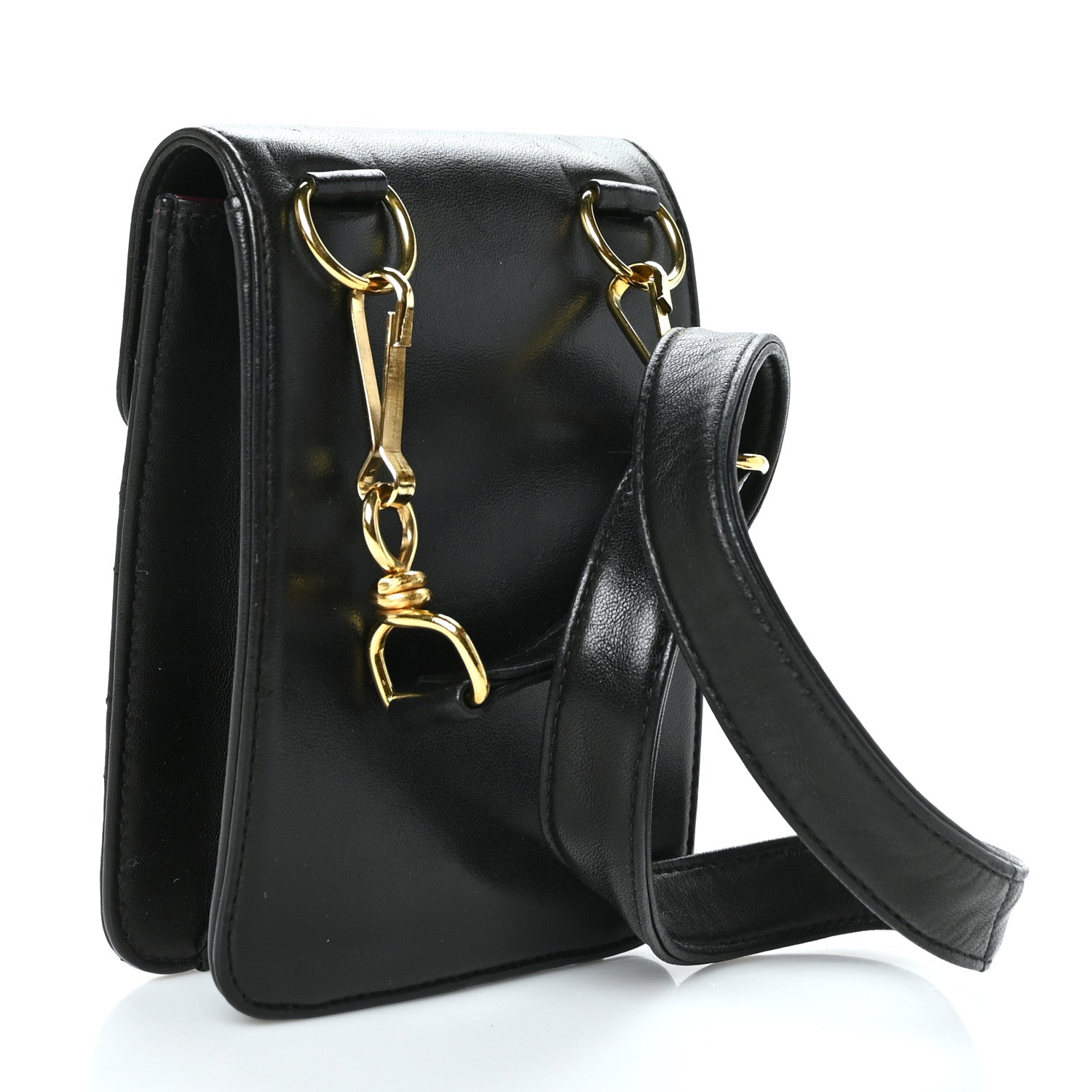 Chanel Lambskin Quilted Waist Belt Bag 80 32 Black 2 of 10