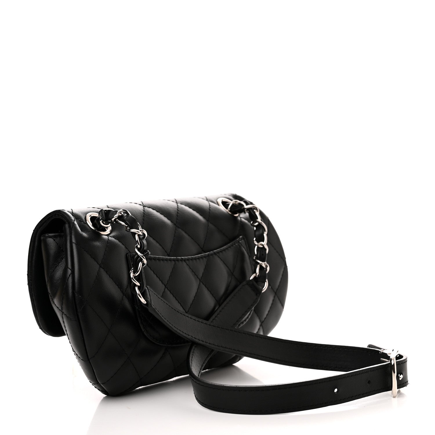 Chanel Calfskin Quilted CC Uniform Flap Belt Bag Black 3 of 11