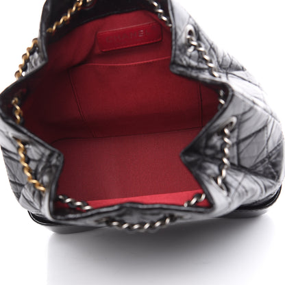 Chanel Aged Calfskin Quilted Small Gabrielle Backpack Black 5 of 9