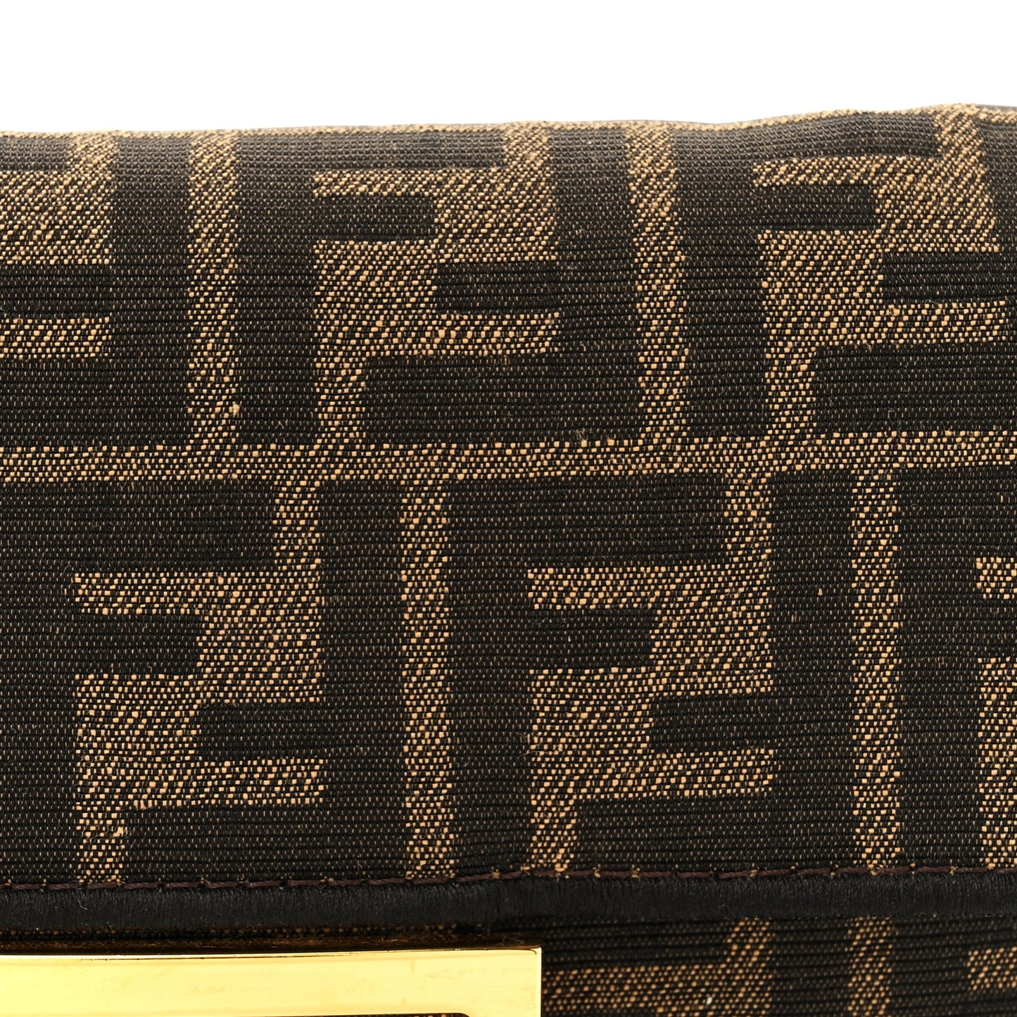 Fabric Jacquard FF 1974 Mini Baguette Tobacco Moro Black