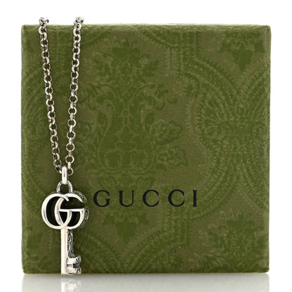 Gucci Sterling Silver Double G Key Pendant Necklace 5 of 5