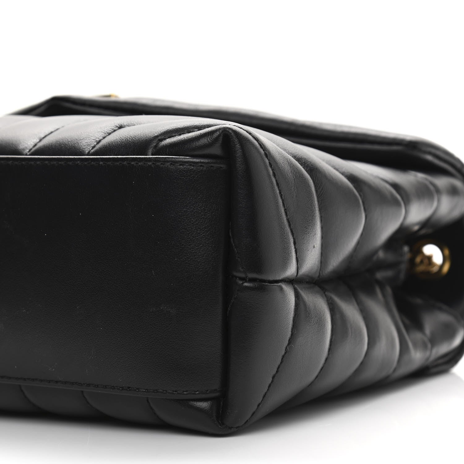 Saint Laurent Calfskin Y Quilted Monogram Small Loulou Chain Satchel Black 11 of 14