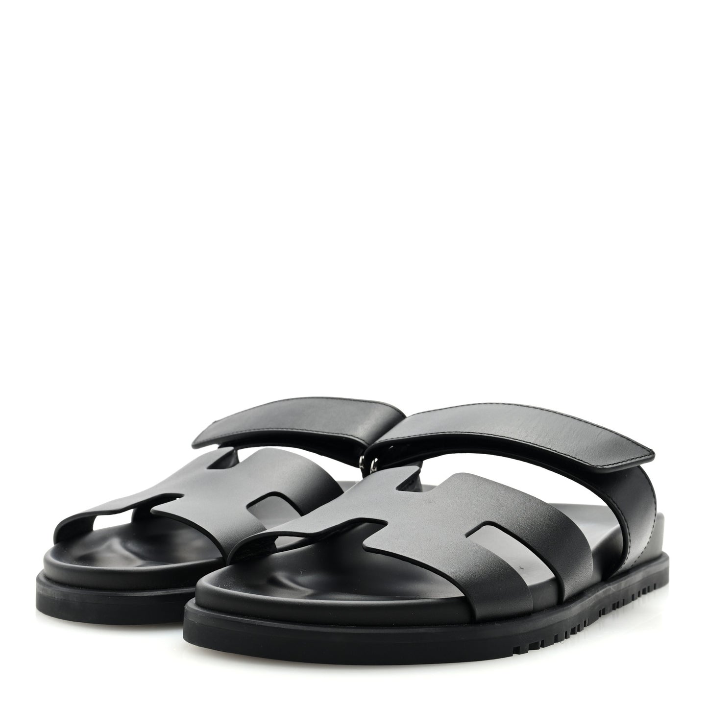 Calfskin Womens Chypre Sandals 38.5 Black